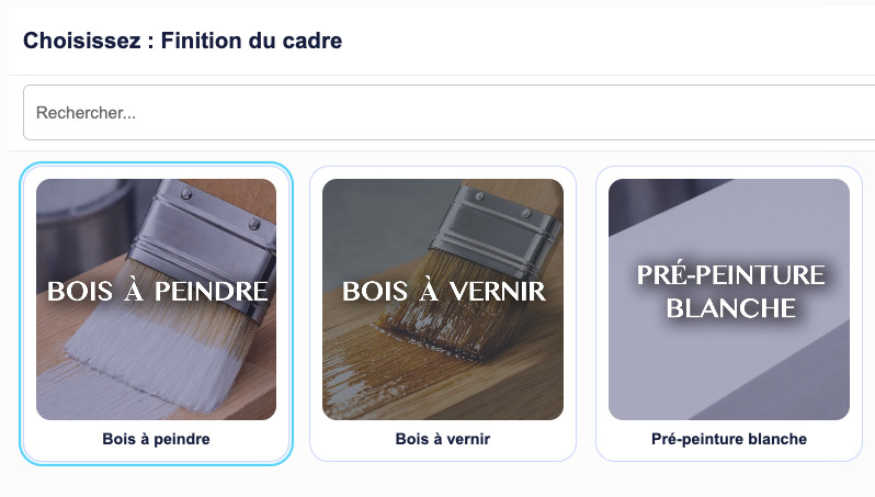 Finition châssis vitré bois