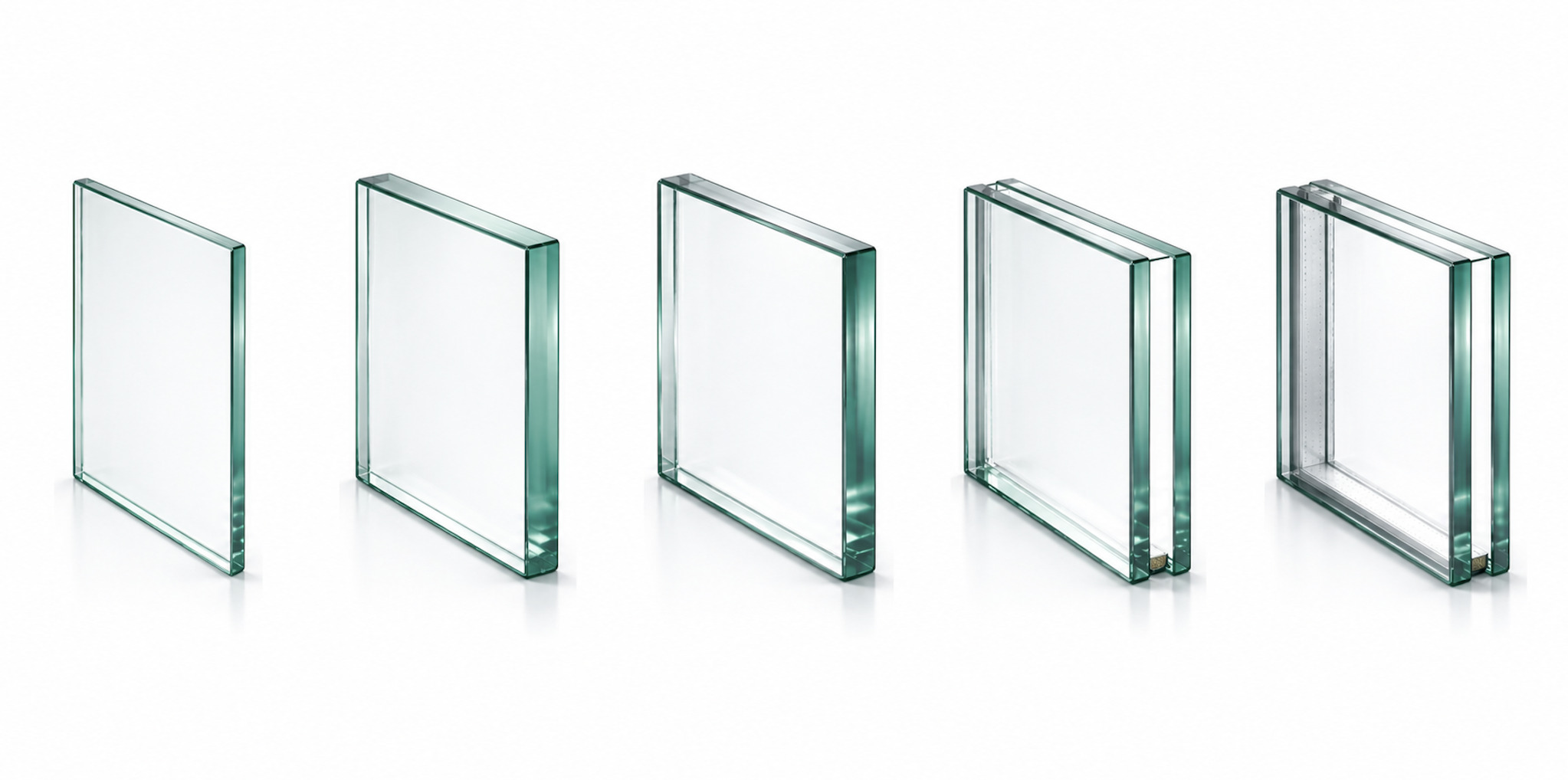Illustration de vitrages techniques coupe-feu simples et isolants