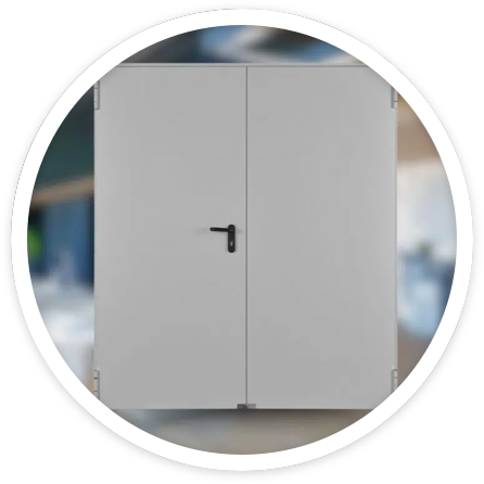 Bloc-porte métallique 2 vantaux