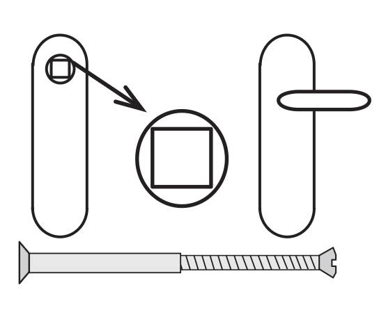 Béquille pour serrure à carré – M10