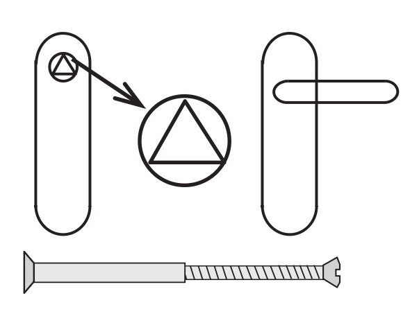 Béquille pour serrure à triangle – M11