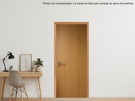 Porte bois acoustique pour salle de repos scolaire, finition stratifiée