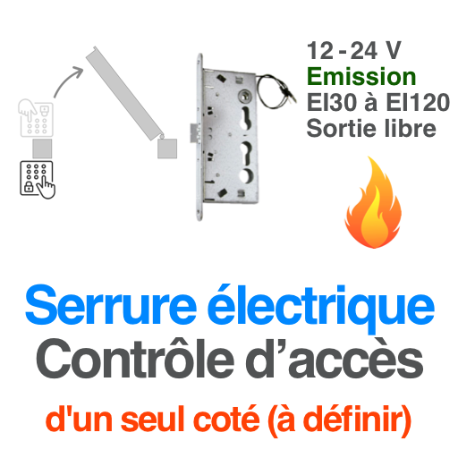 Serrure électrique contrôle d’accès émission (un seul côté)