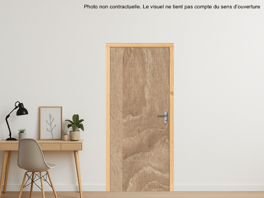 BLOC-PORTE BOIS 1 VANTAIL MAG 30 PAU EI30 POUR POSE SUR CLOISON PLAQUES DE PLÂTRE - 930 X 2040 - STRATIFIÉE M3400 BOIS CHÊNE BARDOLINO NATUREL ST10