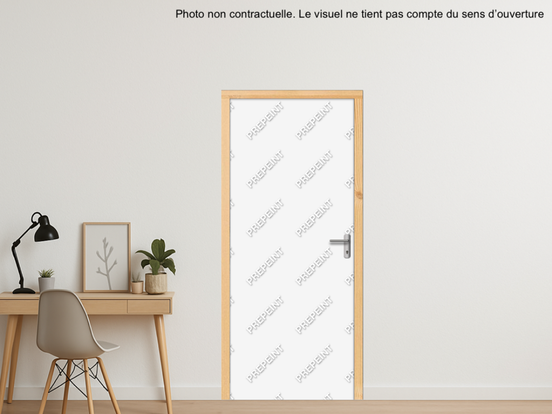 BLOC-PORTE BOIS 1 VANTAIL PREMABOIS AME PLEINE (NON FEU) POUR POSE SUR CLOISON PLAQUES DE PLÂTRE - 730 X 2040 - FINITION PORTE : PREPEINT