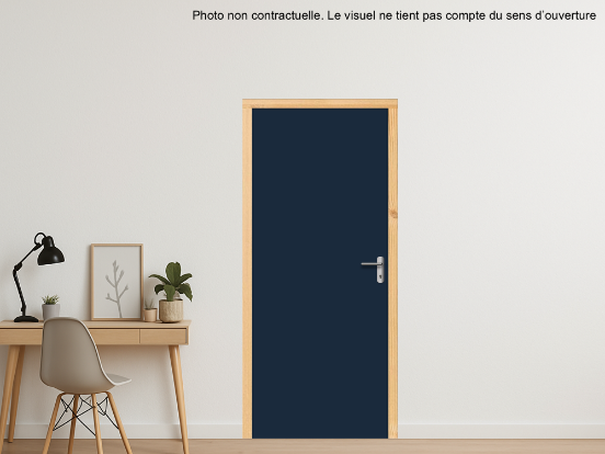 BLOC-PORTE BOIS 1 VANTAIL PREMABOIS RIVES HOMOGÈNES (NON FEU) POUR POSE SUR CLOISON PLAQUES DE PLÂTRE - 930 X 2040 - STRATIFIÉE M3610 UNIS NIGHT SEA MATTE 58